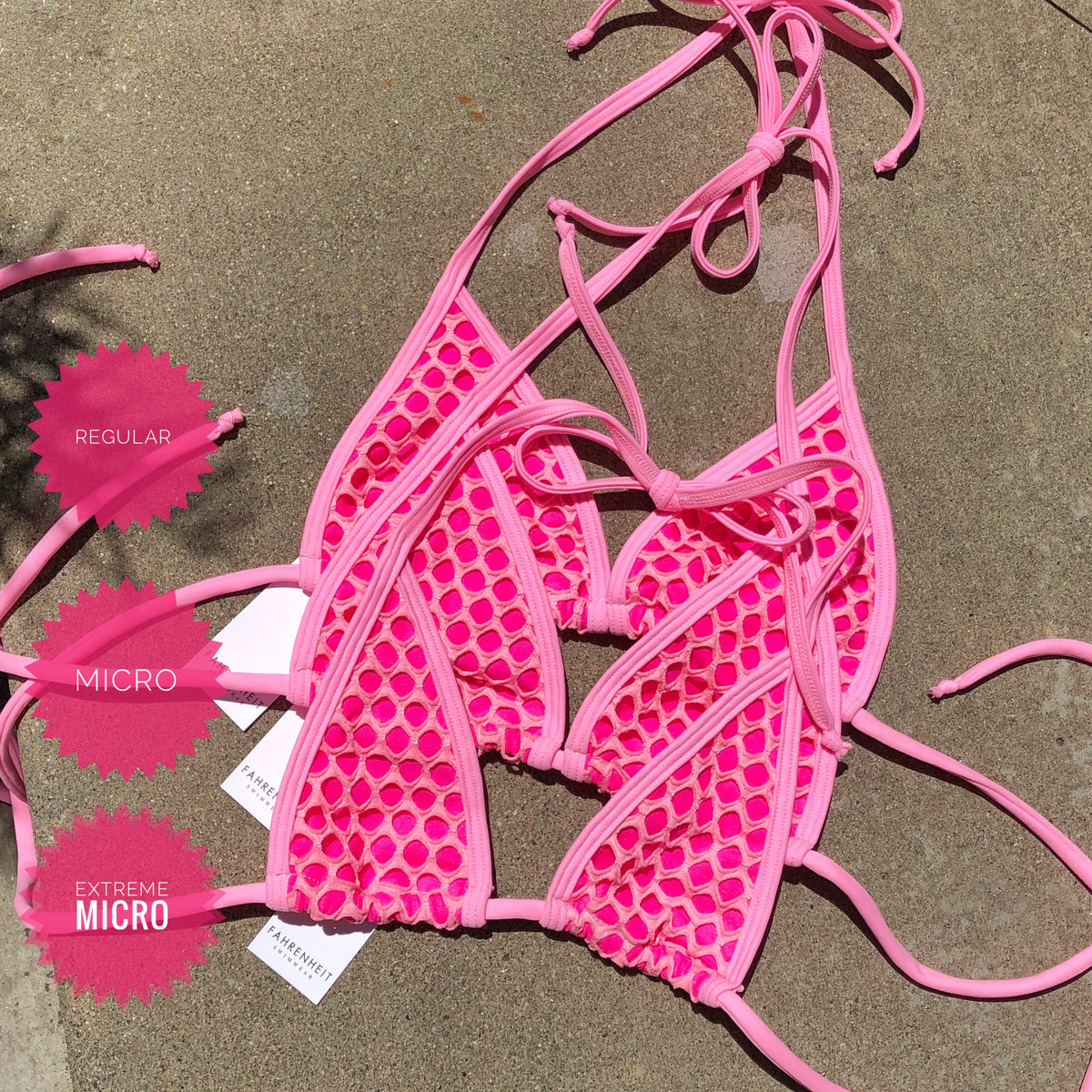 Extreme micro bikini bottom Hot pink color Crochet Kuwait