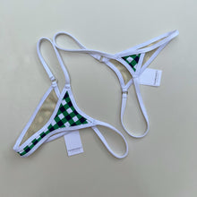 Load image into Gallery viewer, Green Gingham White Trim Bottom