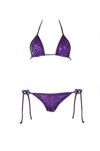 Purple Sequins Bikini - Fahrenheit Swimwear