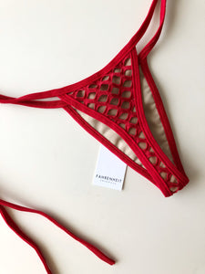 Micro Red Net Tie Sides Bottom