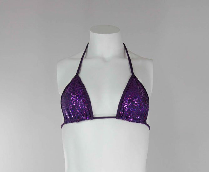 Purple Sequins Bikini Top - Fahrenheit Swimwear