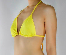 Load image into Gallery viewer, Neon Yellow Triangle Bikini Top - Fahrenheit Swimwear