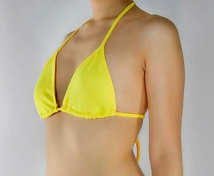 Neon Yellow Triangle Bikini Top - Fahrenheit Swimwear