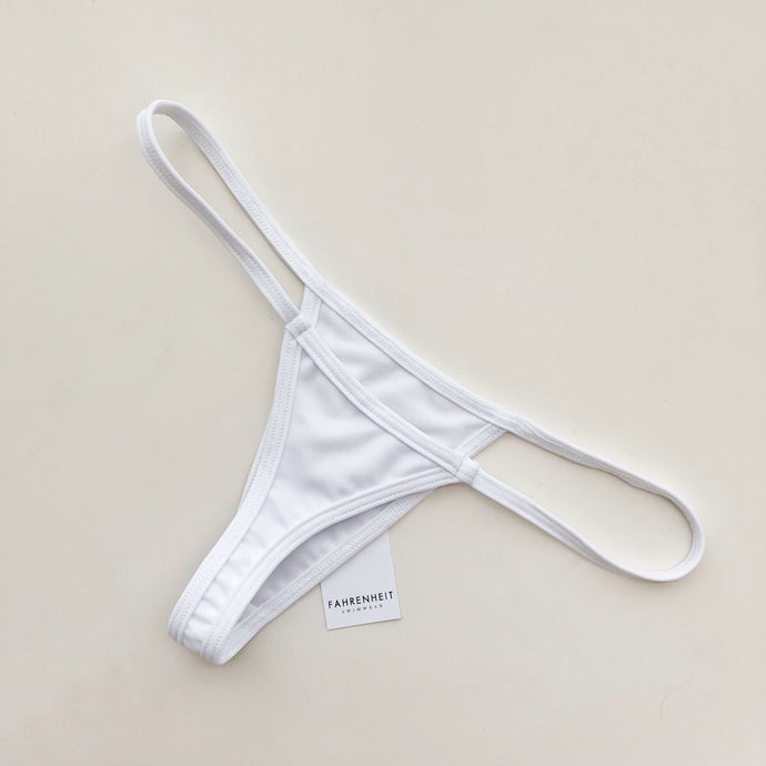 White Micro Bikini Bottom - Fahrenheit Swimwear