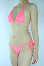 Load image into Gallery viewer, Coral Tie Strings Bikini Set - Fahrenheit Swimwear