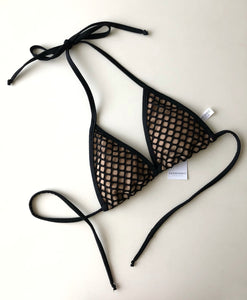 Black Fishnet on Nude Lining  - Fahrenheit Swimwear
