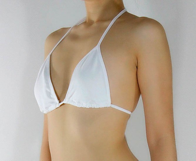 White Triangle Bikini Top - Fahrenheit Swimwear