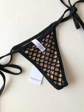 Load image into Gallery viewer, Black Fish Net on Nude Lining - Fahrenheit Swimwear