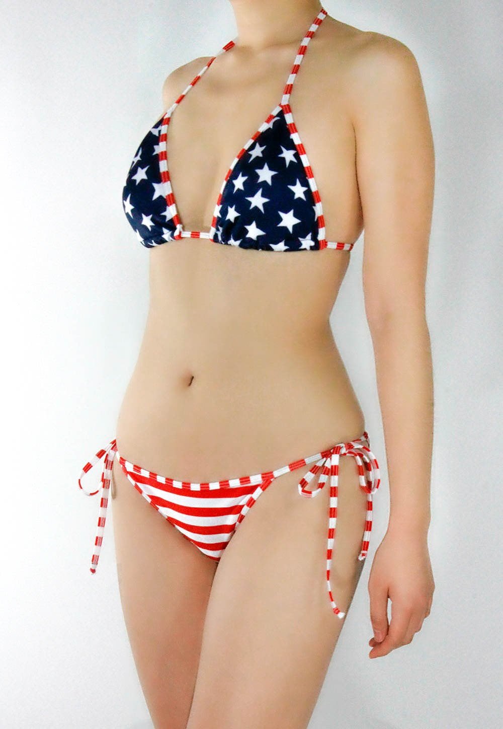 American Flag Bikini - Stars and Stripes - Made in America - Army Girl - Fahrenheit Swimwear