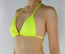 Load image into Gallery viewer, Neon Yellow Bikini Top - Fahrenheit Swimwear