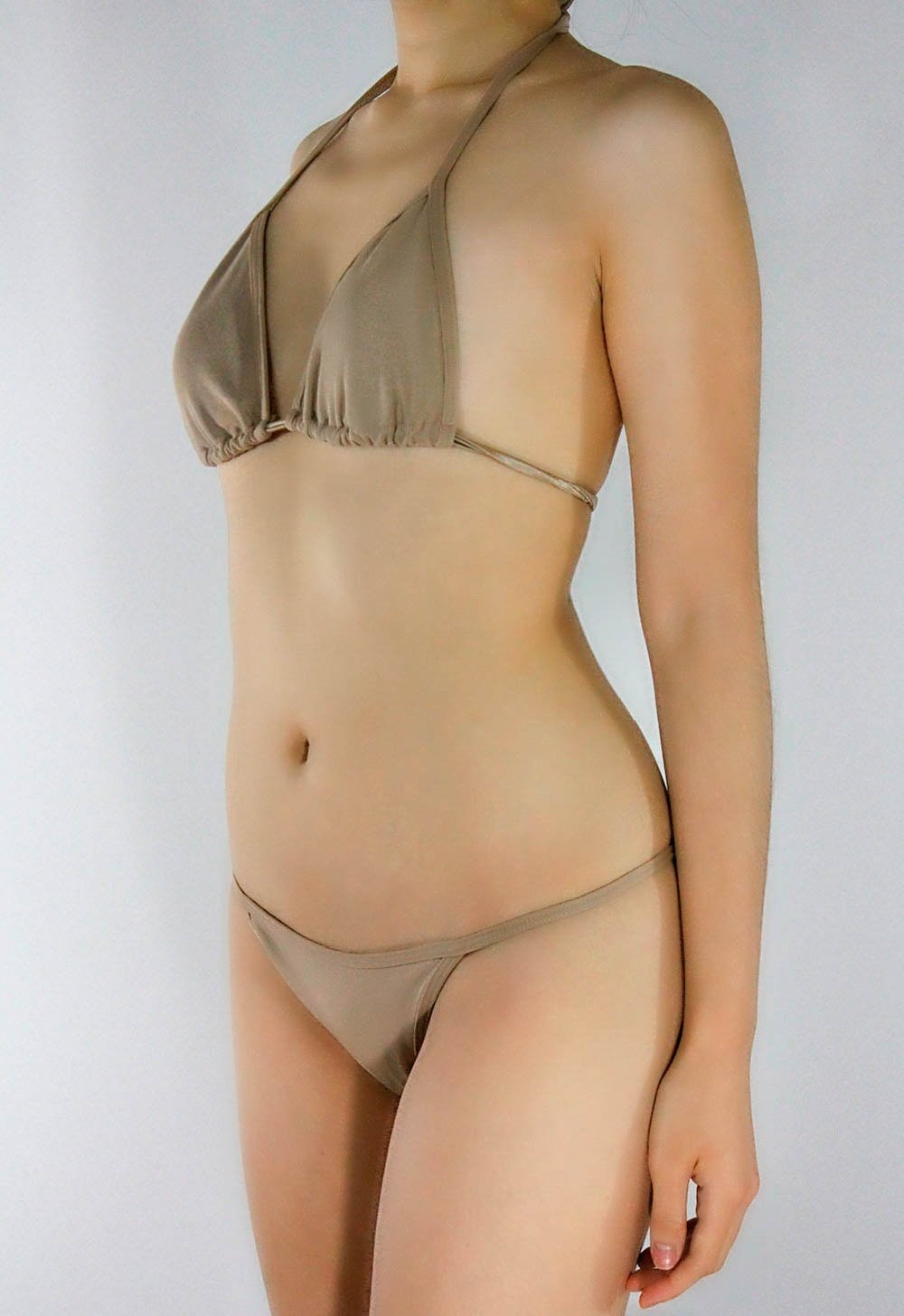 Beige Skin Color String Cheeky Bikini Set - Fahrenheit Swimwear