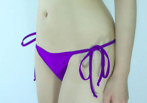 Purple Tie Sides Bikini Bottom - Fahrenheit Swimwear