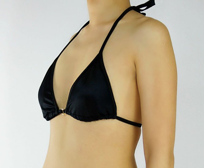 Black Ring Triangle Top - Fahrenheit Swimwear