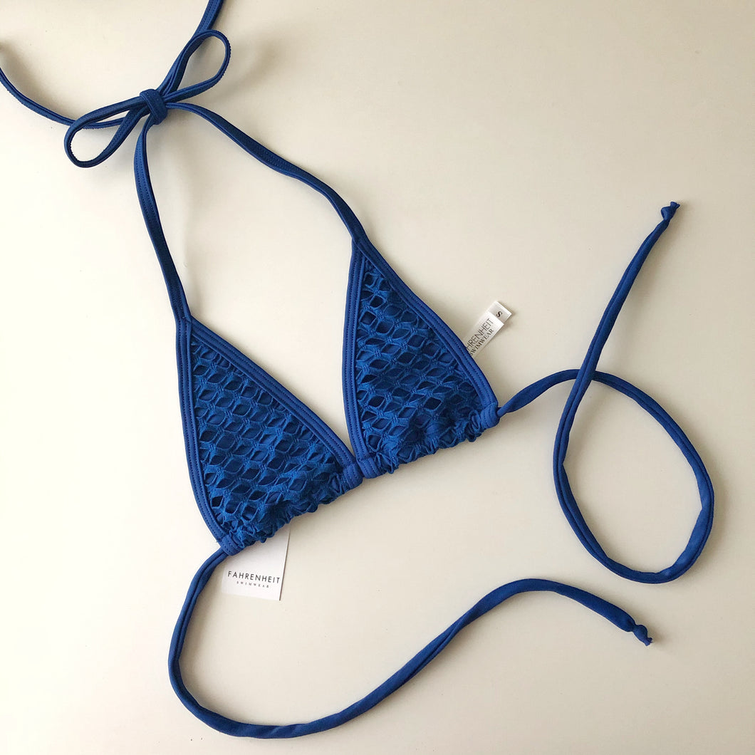 Royal Blue Fish net - All Blue Extreme Micro Top - Fahrenheit Swimwear