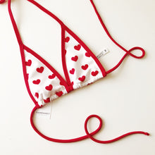 Load image into Gallery viewer, Valentine&#39;s Day Bikini - Red Hearts Bikini Extreme Micro Top - Fahrenheit Swimwear