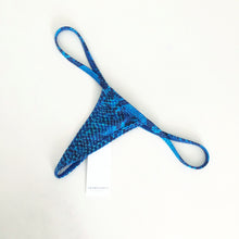 Load image into Gallery viewer, Royal Blue Snakeskin Extreme Micro String Bottom
