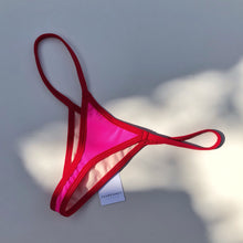 Load image into Gallery viewer, Red Trim Hot Pink Bikini Bottom