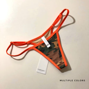 Fahrenheit Swimwear_Micro Adjustable Camouflage Bikini_Black Camo Bikini_Red Camo Bikini_Hot Pink Bikini_Orange Camo Bikini_Turquoise Camo Bikini_Army Girl Bikini