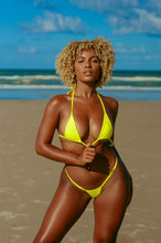 Load image into Gallery viewer, Neon Yellow - Highlighter Yellow Extreme Micro Brazilian Bikini Top  - Fahrenheit Swimwear