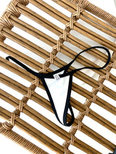 Load image into Gallery viewer, White Extreme Micro Cheeky Thong Bikini with Black Trim - Black and White Bikini - Tanning Brazilian Bikini - Fahrenheit Swimwear