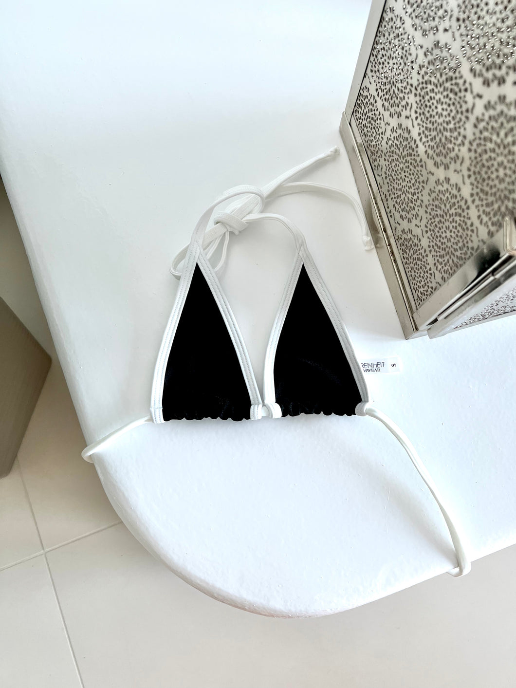 Black and White Extreme Micro Bikini Top - Fahrenheit Swimwear
