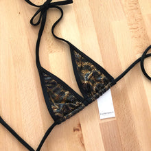 Load image into Gallery viewer, Leopard Hologram Snakeskin Bikini Top  - Fahrenheit Swimwear